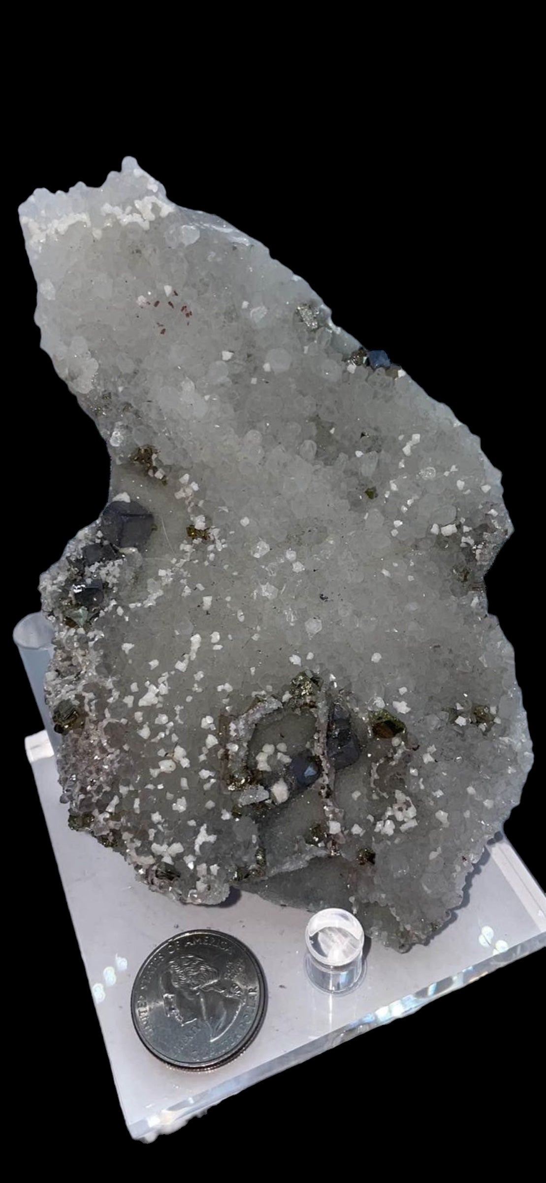 Quartz with pyrite specimen