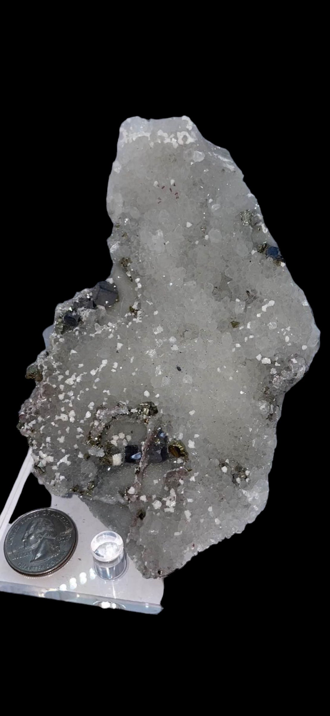 Quartz with pyrite specimen