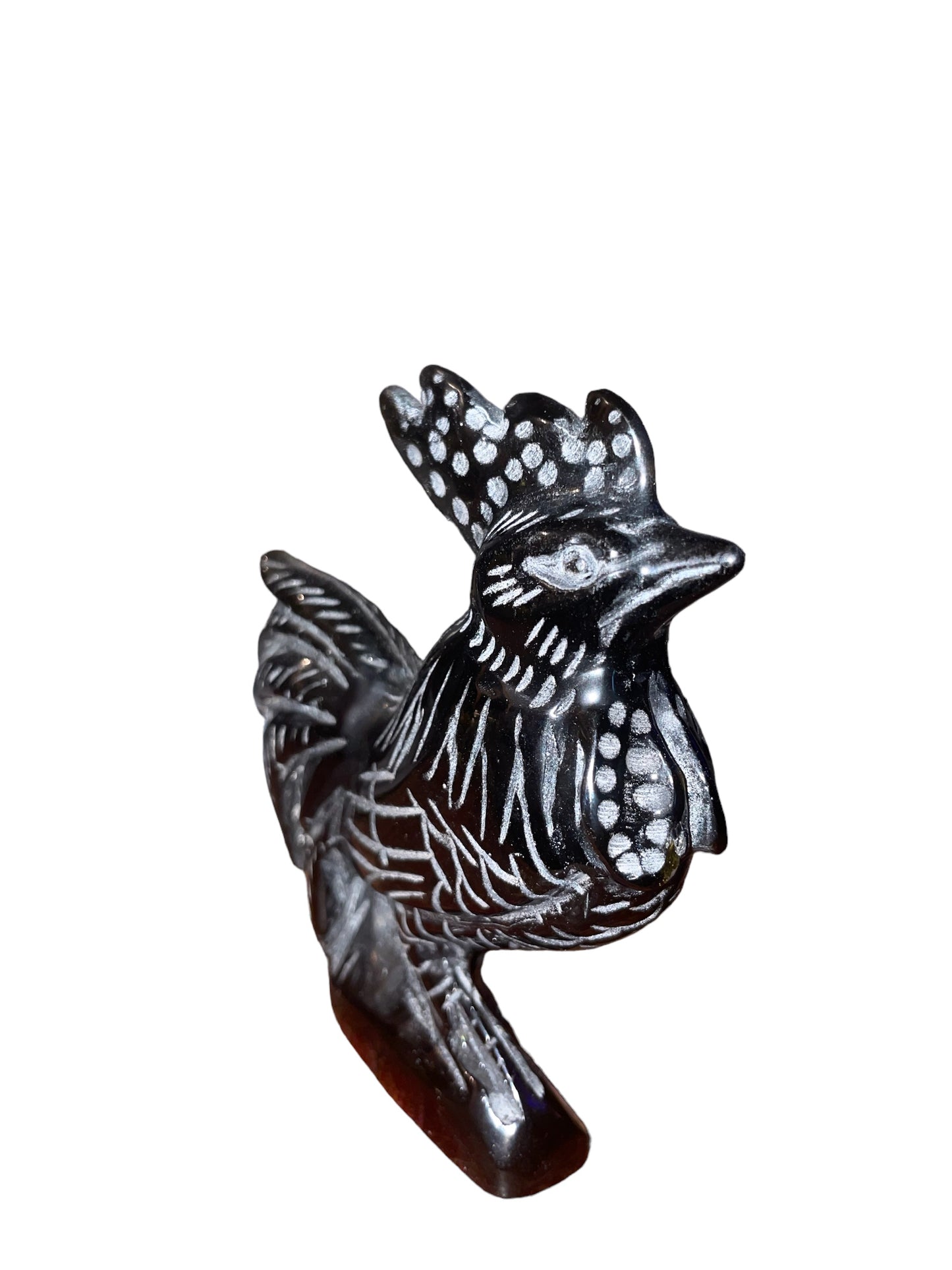 Chicken Obsidian Carving