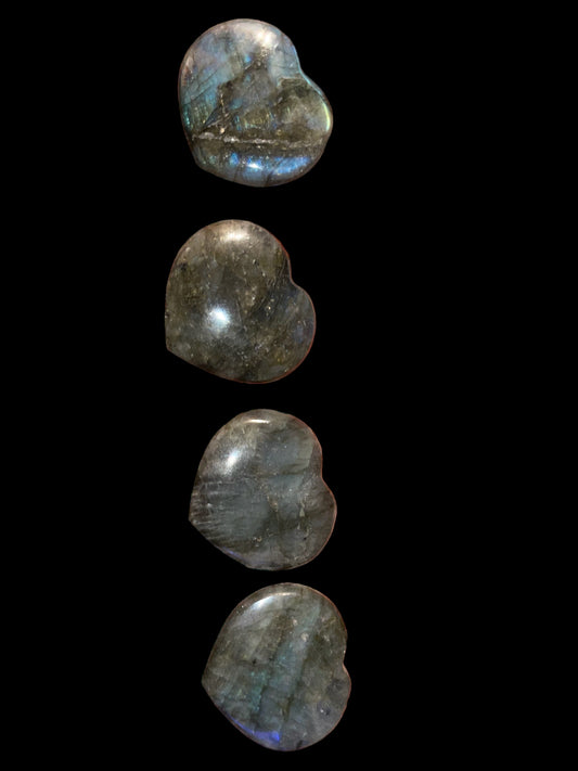 Labradorite hearts