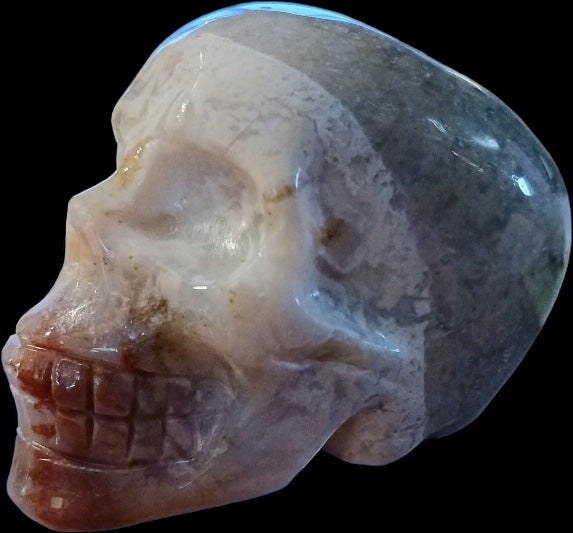 Flower Agate Skull