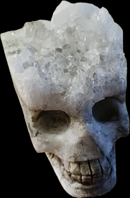 Clear Quartz Skull Carving