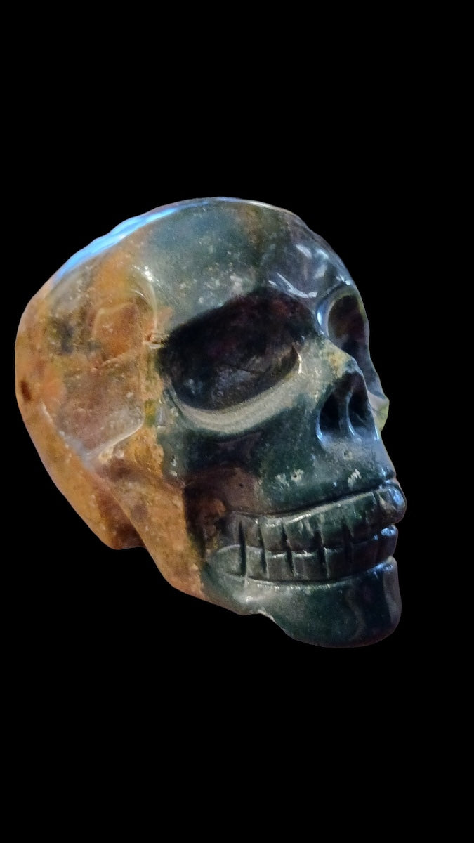 Ocean Jasper Skull