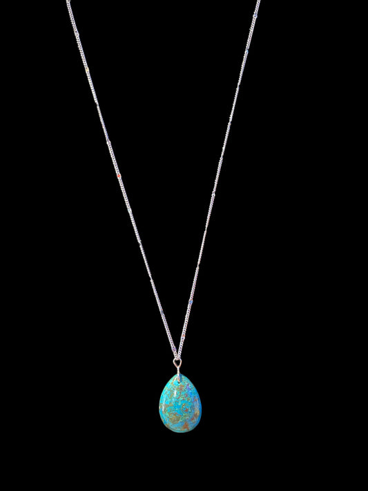 Chrysocolla pendent